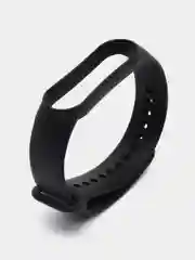 Черный ремешок для Xiaomi Mi Band 5 и Mi Band 6, силиконовый
