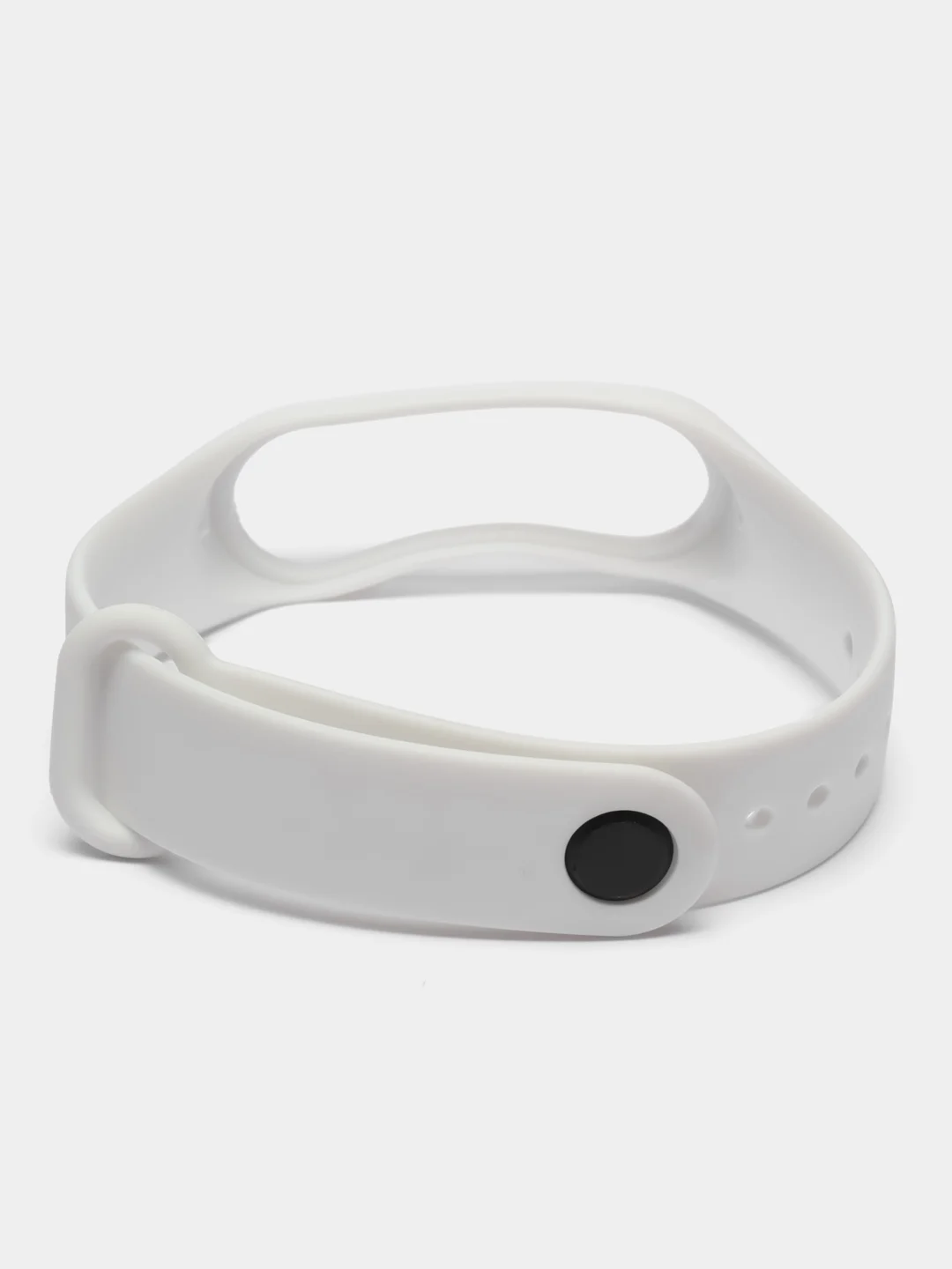 Белый ремешок для Xiaomi Mi Band 3 и Mi Band 4, силиконовый