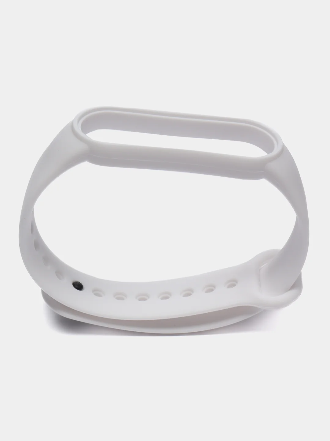 Белый ремешок для Xiaomi Mi Band 5 и Mi Band 6, силиконовый