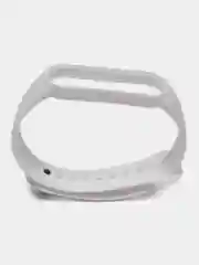 Белый ремешок для Xiaomi Mi Band 5 и Mi Band 6, силиконовый