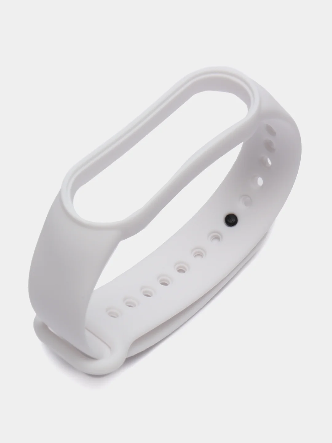 Белый ремешок для Xiaomi Mi Band 5 и Mi Band 6, силиконовый