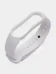 Белый ремешок для Xiaomi Mi Band 5 и Mi Band 6, силиконовый