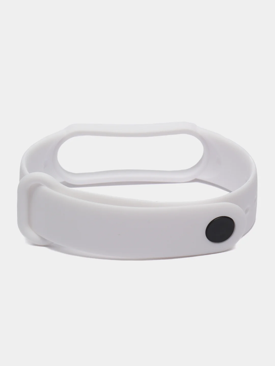 Белый ремешок для Xiaomi Mi Band 5 и Mi Band 6, силиконовый