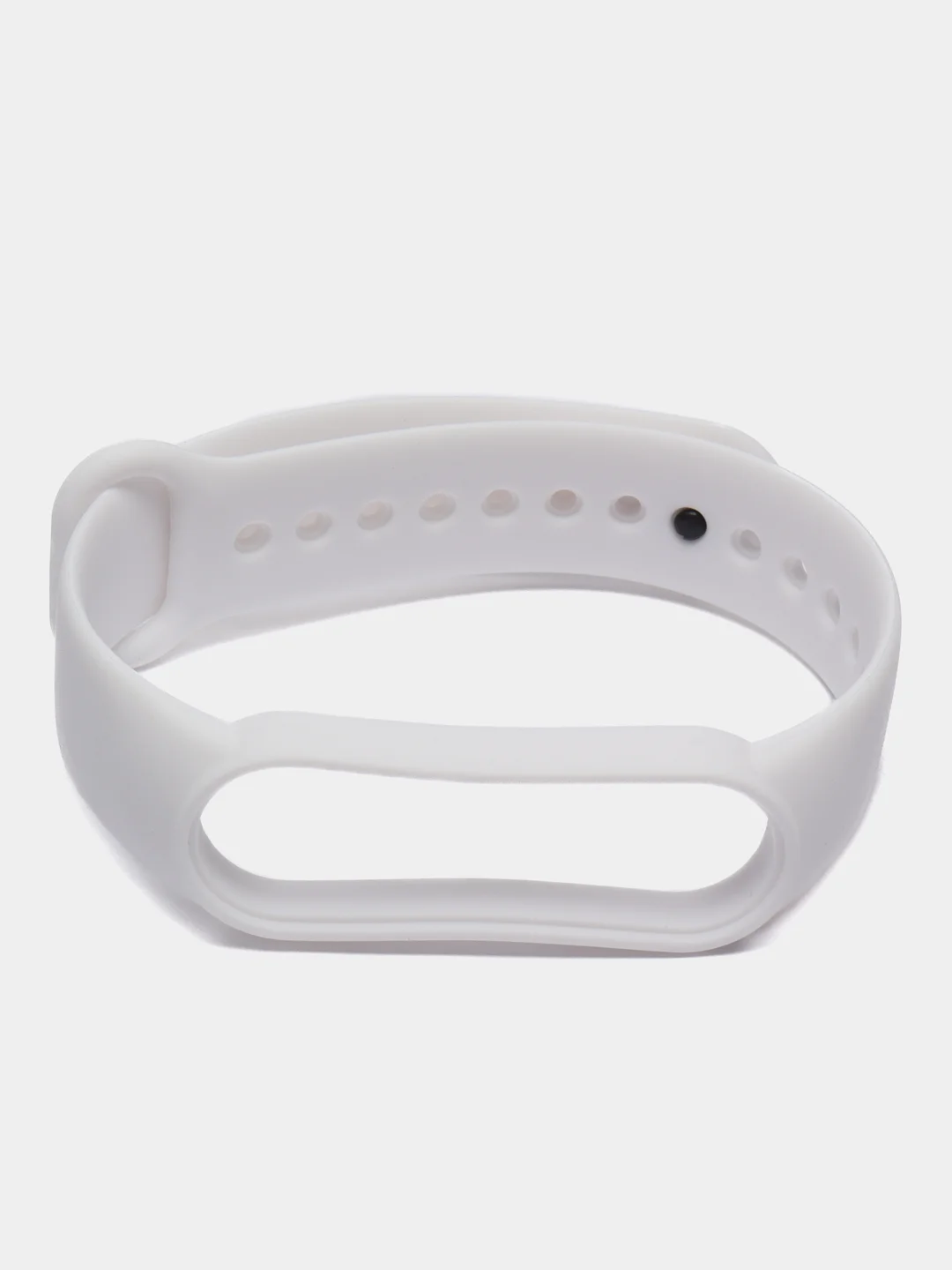 Белый ремешок для Xiaomi Mi Band 5 и Mi Band 6, силиконовый