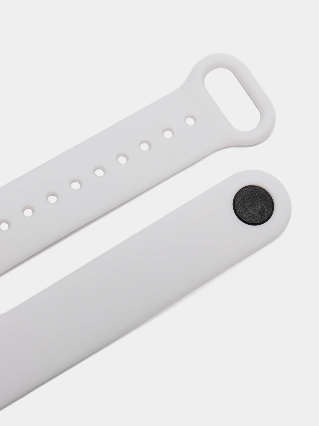 Белый ремешок для Xiaomi Mi Band 5 и Mi Band 6, силиконовый