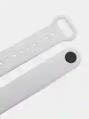 Белый ремешок для Xiaomi Mi Band 5 и Mi Band 6, силиконовый