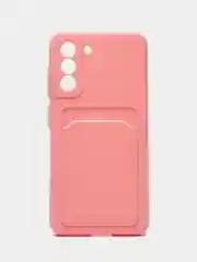 Конфетный чехол Samsung Galaxy S21 FE, Самсунг Галакси С21 ФЕ силиконовый, с карманом для карты