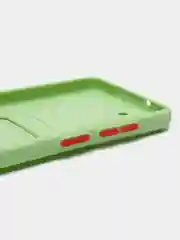 Лайм чехол Samsung Galaxy S21 FE, Самсунг Галакси С21 ФЕ силиконовый, с карманом для карты