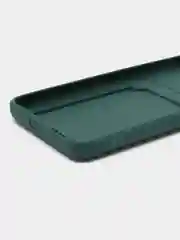 Тёмно-бирюзовый чехол Samsung Galaxy S21 FE, Самсунг Галакси С21 ФЕ силиконовый, с карманом для карты