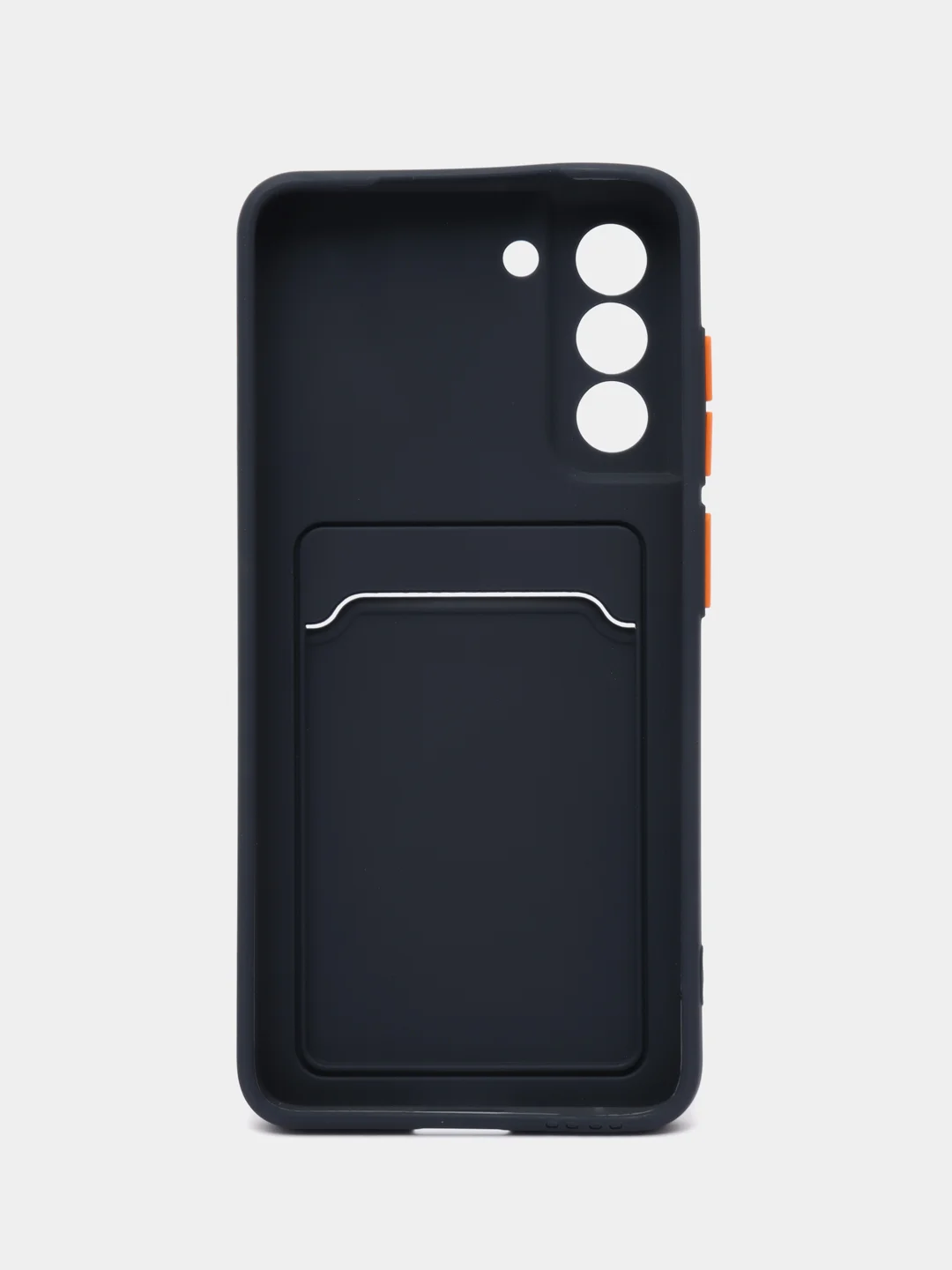 Индиго чехол Samsung Galaxy S21 FE, Самсунг Галакси С21 ФЕ силиконовый, с карманом для карты