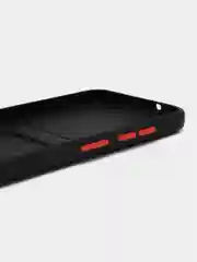 Угольный чехол Samsung Galaxy S21 FE, Самсунг Галакси С21 ФЕ силиконовый, с карманом для карты