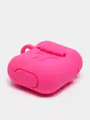 Фуксия силиконовый чехол для наушников AirPods 1, 2, с карабином