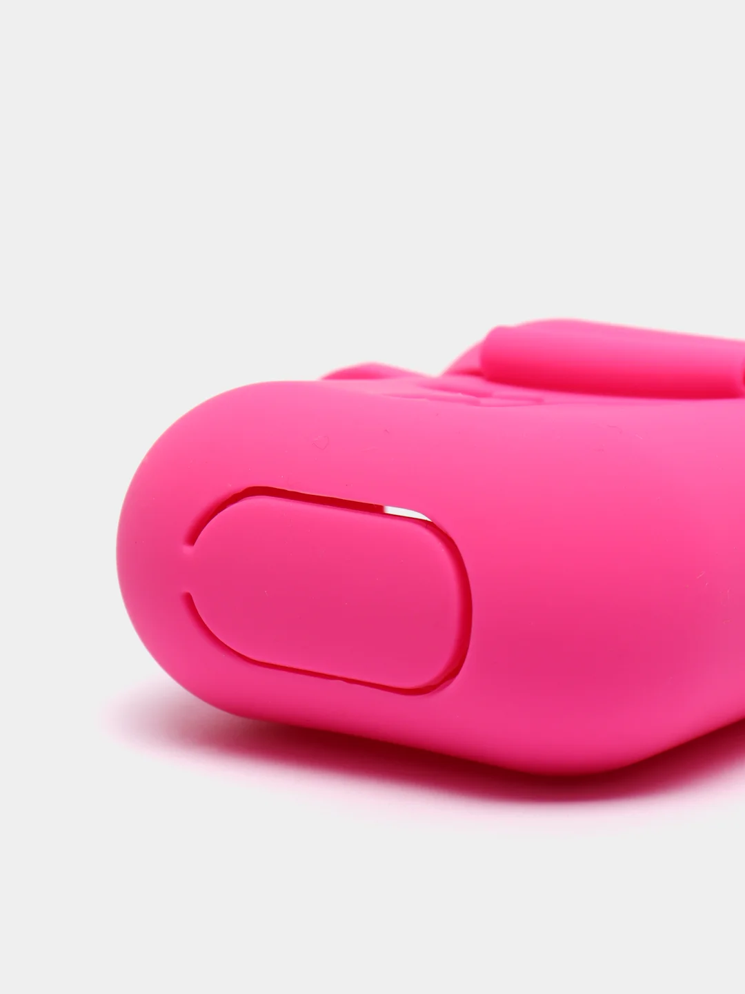 Фуксия силиконовый чехол для наушников AirPods 1, 2, с карабином