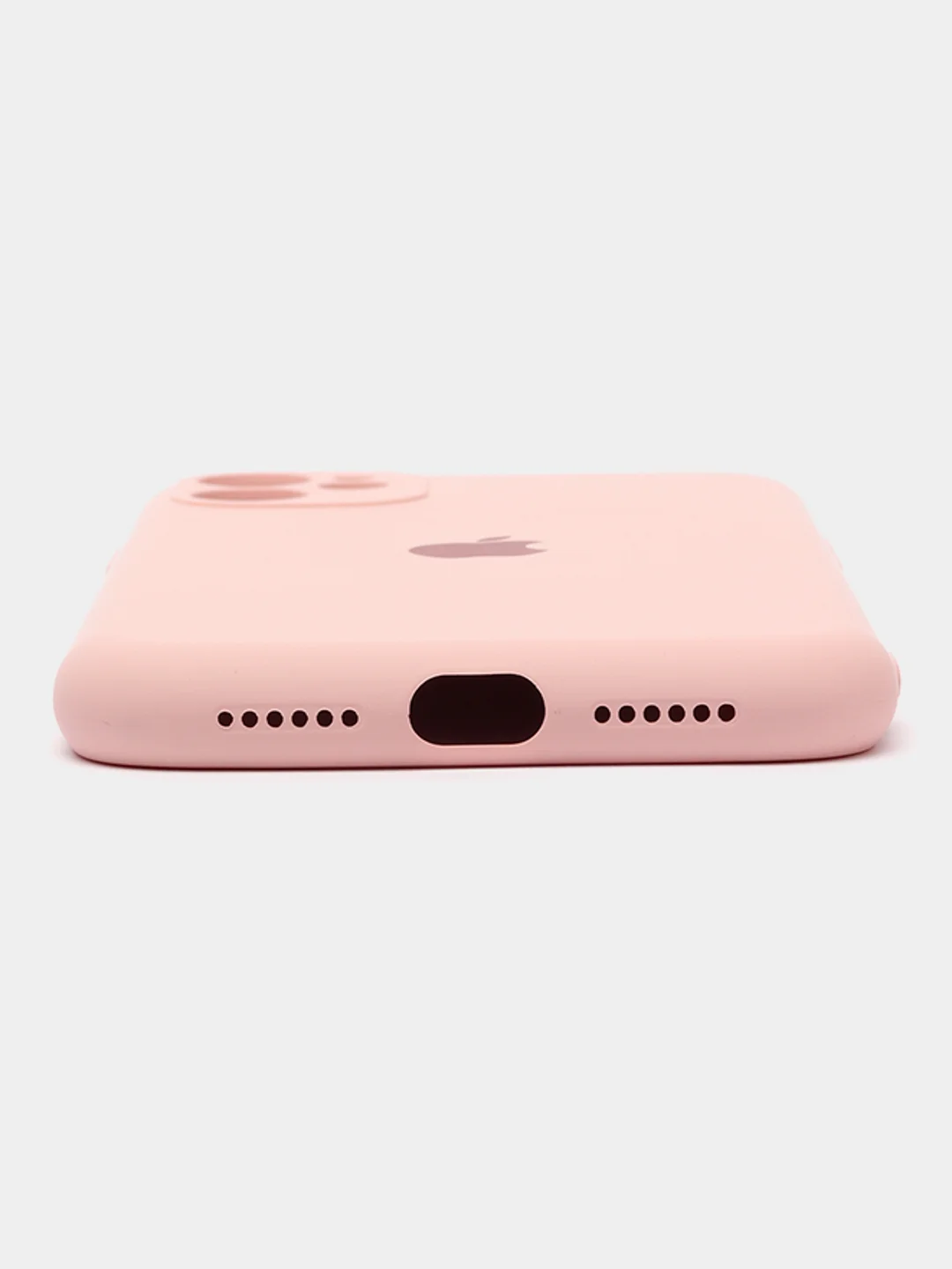 Кремовый чехол силиконовый для iPhone 7, 8, 11, 12, 13, 14, XR, SE, X, XS, Pro, Max, Plus