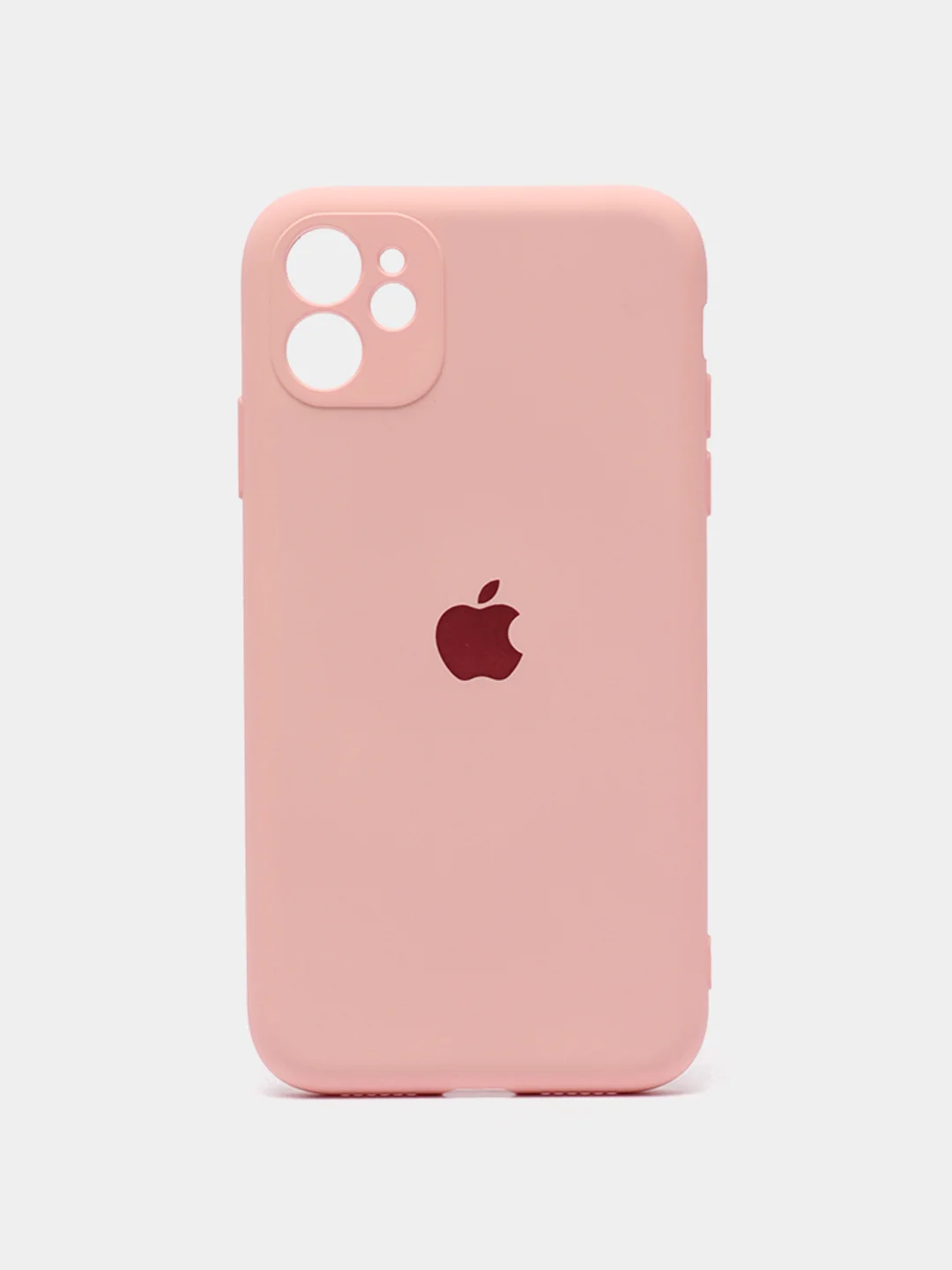Кремовый чехол силиконовый для iPhone 7, 8, 11, 12, 13, 14, XR, SE, X, XS, Pro, Max, Plus
