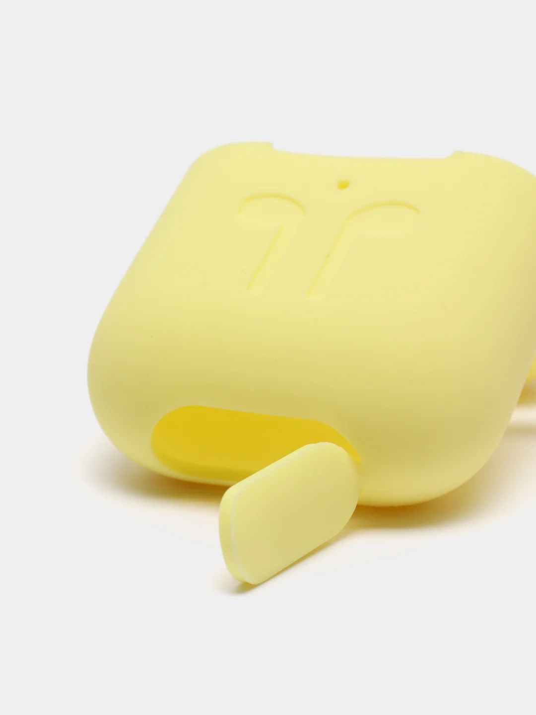 Лимонный силиконовый чехол для наушников AirPods 1, 2, с карабином