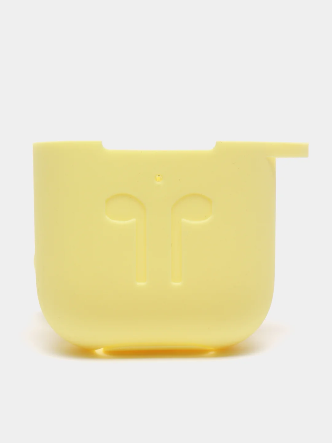 Лимонный силиконовый чехол для наушников AirPods 1, 2, с карабином