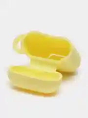 Лимонный силиконовый чехол для наушников AirPods 1, 2, с карабином