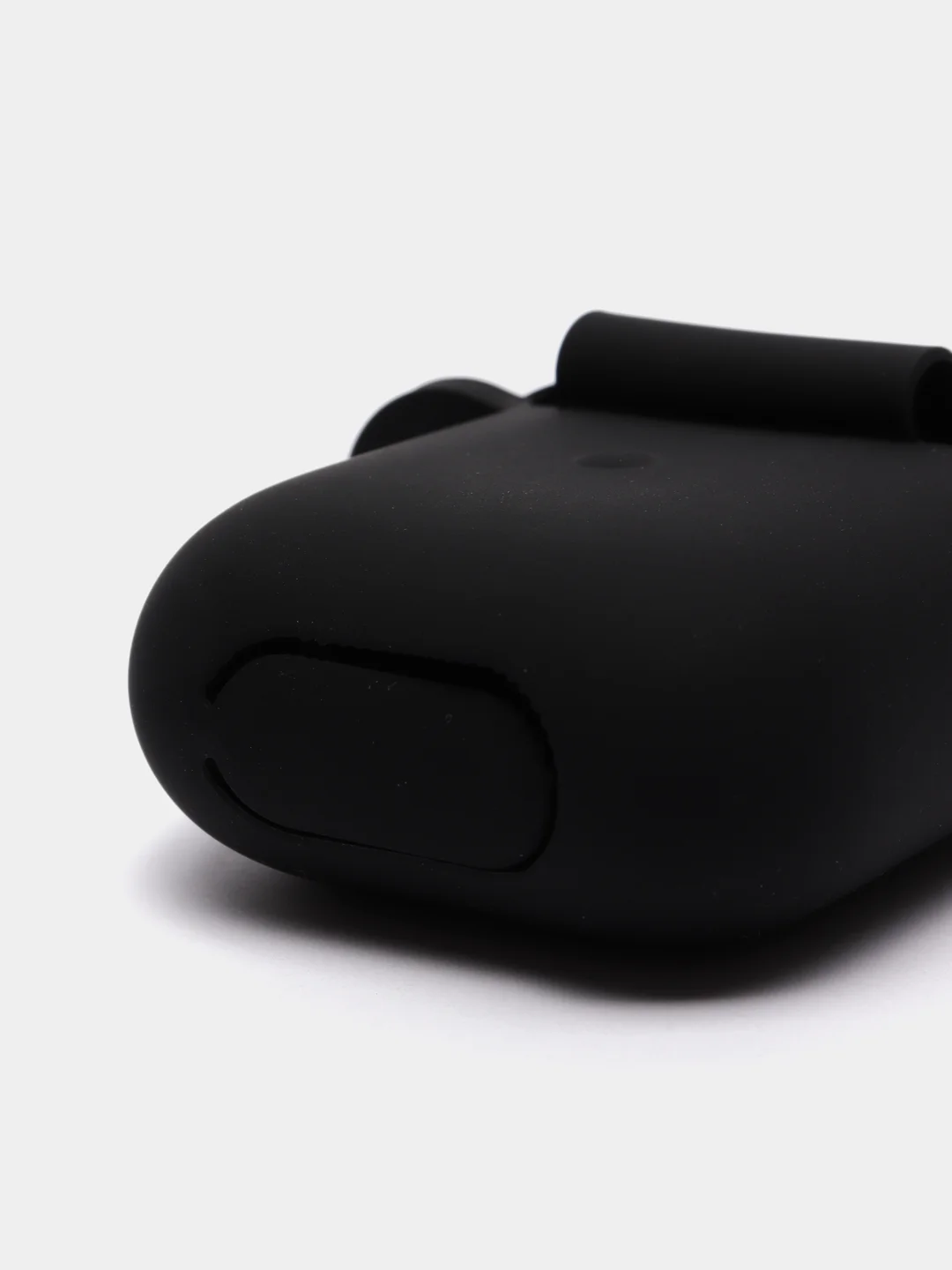Черный силиконовый чехол для наушников AirPods 1, 2, с карабином