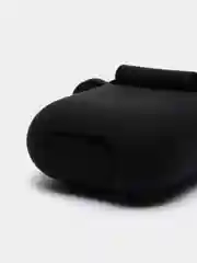Черный силиконовый чехол для наушников AirPods 1, 2, с карабином