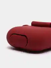 Багровый силиконовый чехол для наушников AirPods 1, 2, с карабином
