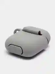 Серый меланж силиконовый чехол для наушников AirPods 1, 2, с карабином