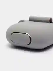 Серый меланж силиконовый чехол для наушников AirPods 1, 2, с карабином