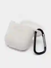 Белый силиконовый чехол для наушников AirPods 1, 2, с карабином