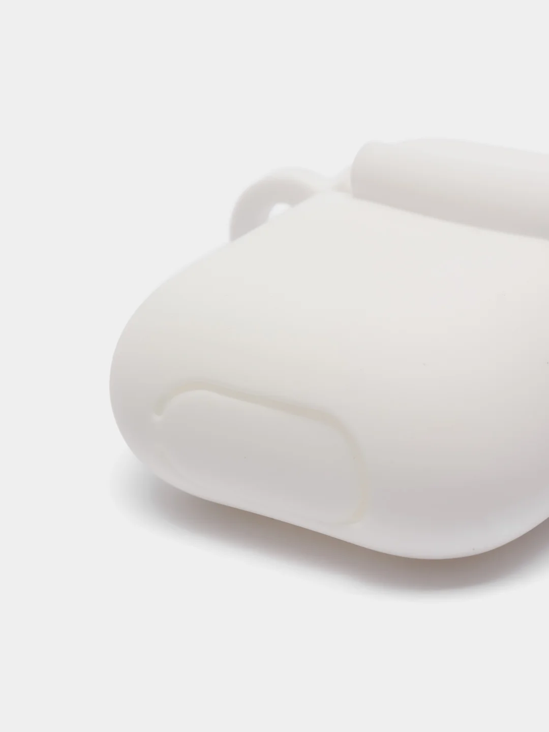Белый силиконовый чехол для наушников AirPods 1, 2, с карабином