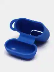 Синий силиконовый чехол для наушников AirPods 1, 2, с карабином