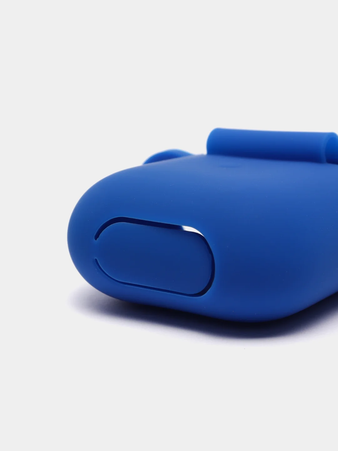 Синий силиконовый чехол для наушников AirPods 1, 2, с карабином