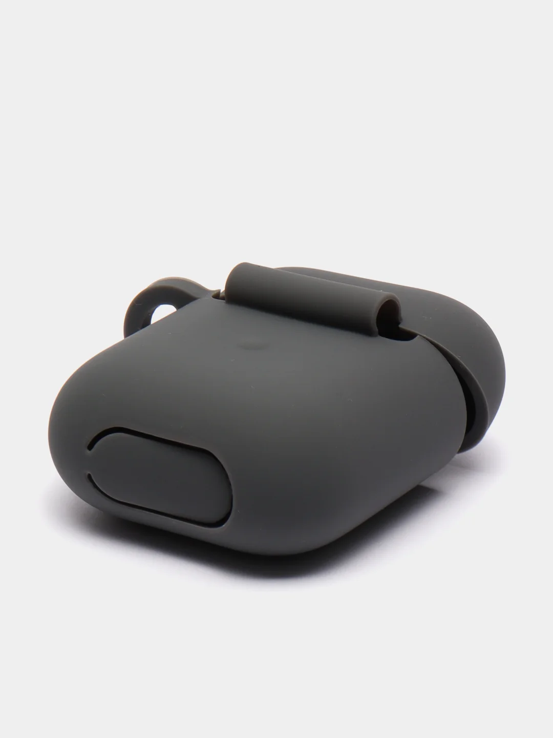 Угольный силиконовый чехол для наушников AirPods 1, 2, с карабином