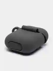 Угольный силиконовый чехол для наушников AirPods 1, 2, с карабином