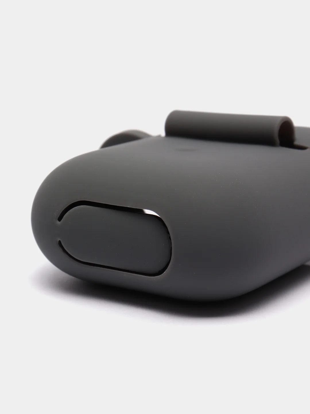 Угольный силиконовый чехол для наушников AirPods 1, 2, с карабином