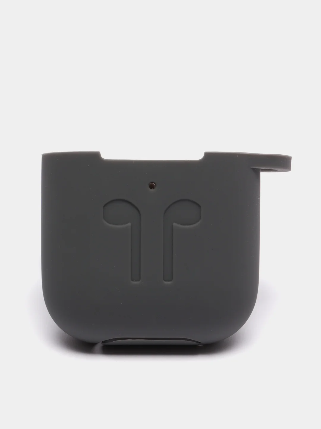 Угольный силиконовый чехол для наушников AirPods 1, 2, с карабином