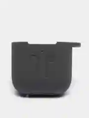 Угольный силиконовый чехол для наушников AirPods 1, 2, с карабином