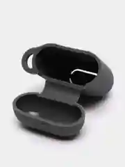 Угольный силиконовый чехол для наушников AirPods 1, 2, с карабином