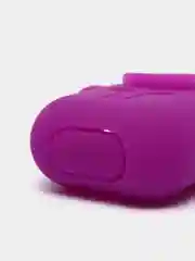 Фиолетовый силиконовый чехол для наушников AirPods 1, 2, с карабином