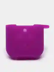 Фиолетовый силиконовый чехол для наушников AirPods 1, 2, с карабином
