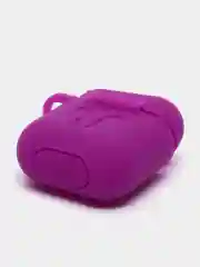 Фиолетовый силиконовый чехол для наушников AirPods 1, 2, с карабином