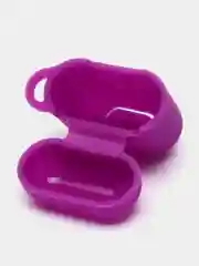 Фиолетовый силиконовый чехол для наушников AirPods 1, 2, с карабином