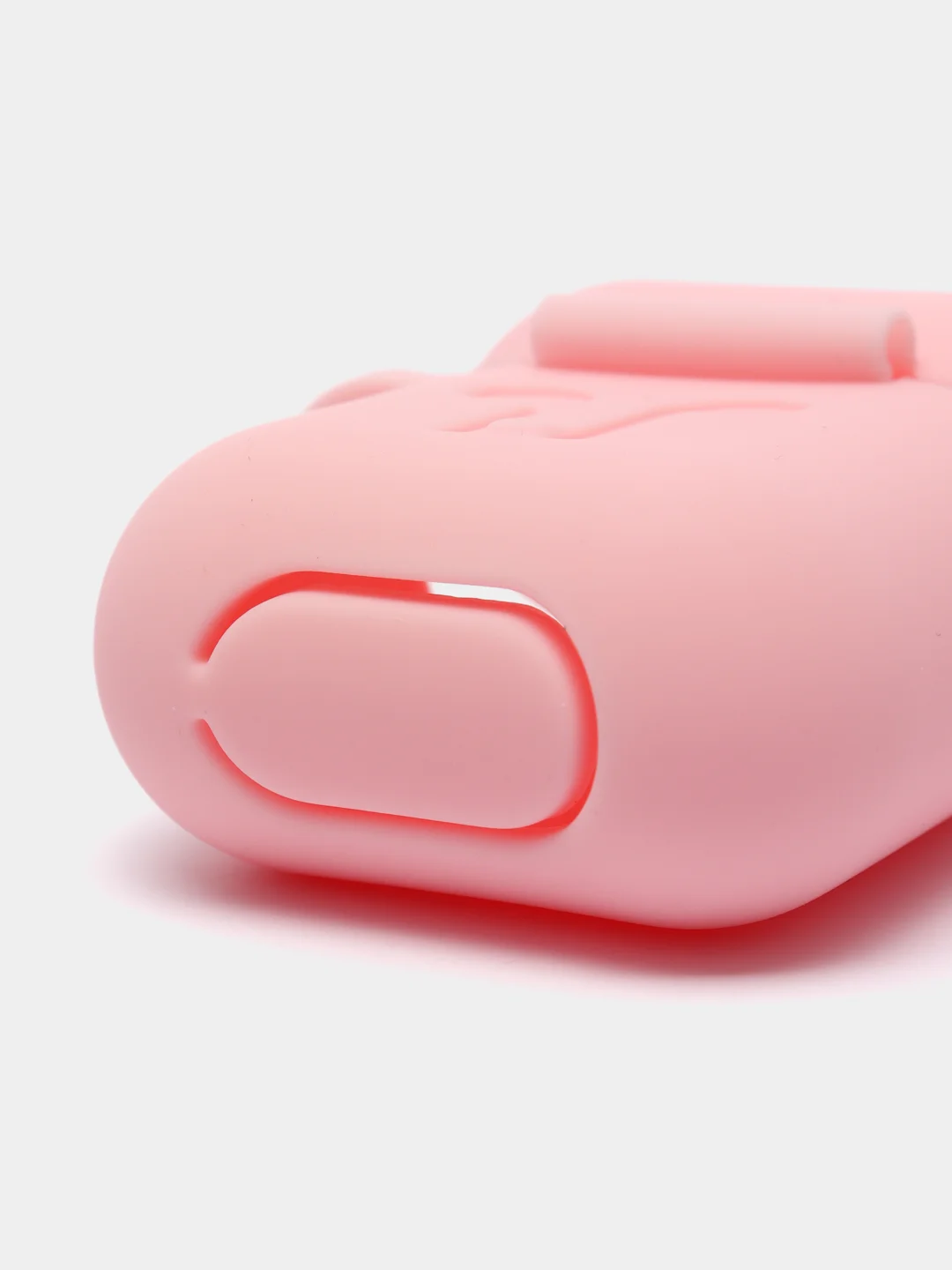 Пудровый силиконовый чехол для наушников AirPods 1, 2, с карабином