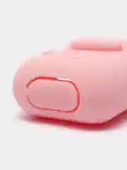 Пудровый силиконовый чехол для наушников AirPods 1, 2, с карабином