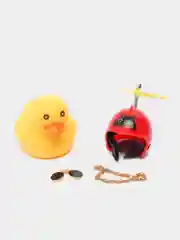 Лайм игрушка "Утка в шлеме", с пропеллером, в очках, в машину