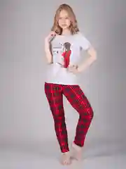 Красный женская пижама со штанами