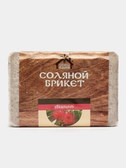 Соль для бани и сауны "Соляная баня", брикет, с листьями эвкалипта, 1,35 кг
