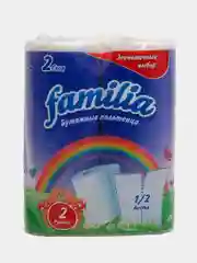 Полотенце бумажное FAMILIA, 2 слоя, 2 рулона