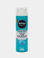 Гель для бритья NIVEA MEN "Чистая кожа", активный, 200 мл