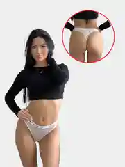 Белый трусы стринги бразильяно, женские, базовые