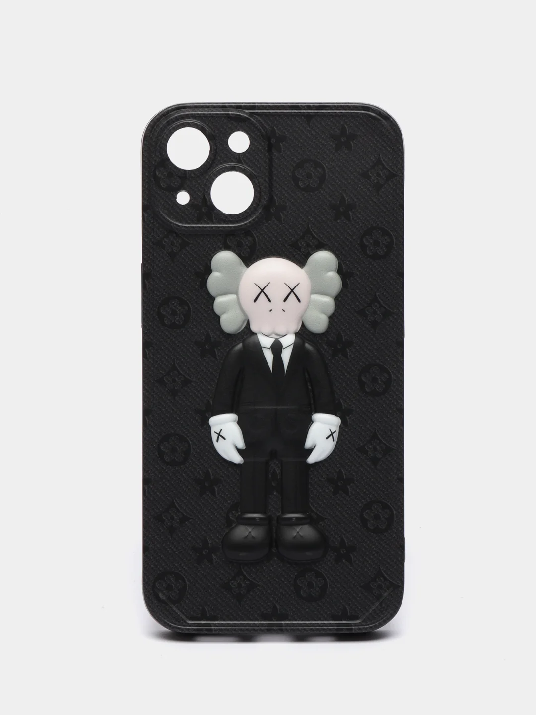 Черный чехол для iPhone KAWS Bearbrick
